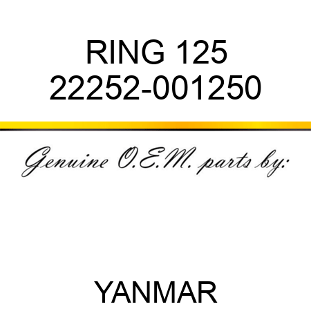 RING, 125 22252-001250