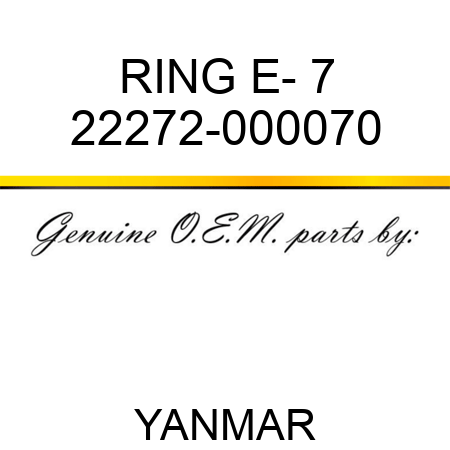 RING, E- 7 22272-000070