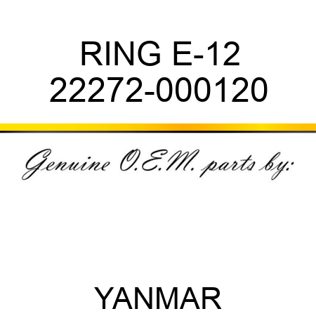 RING, E-12 22272-000120