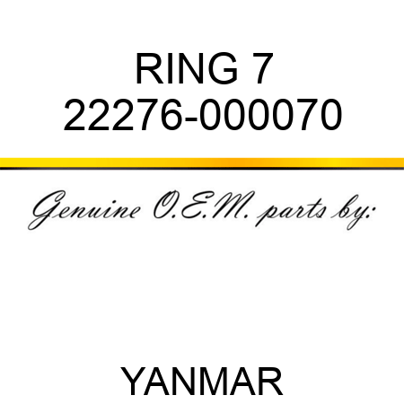 RING, 7 22276-000070