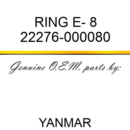 RING, E- 8 22276-000080