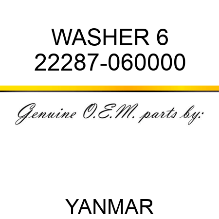 WASHER 6 22287-060000
