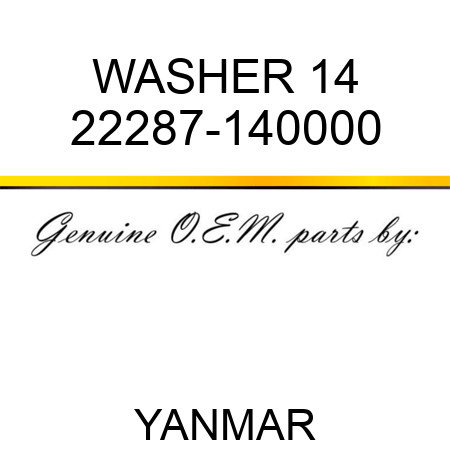 WASHER, 14 22287-140000