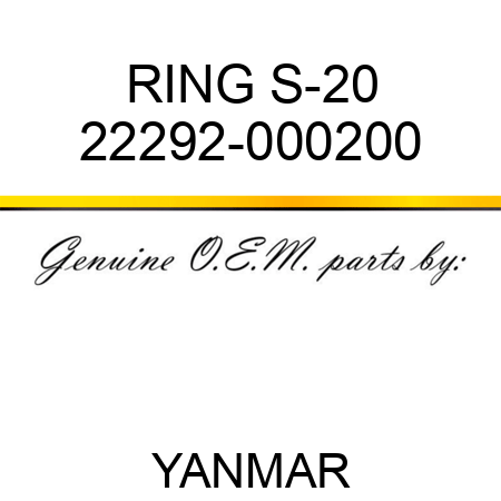 RING, S-20 22292-000200