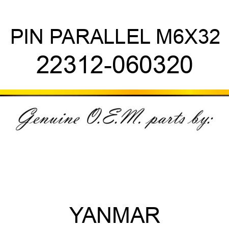 PIN, PARALLEL M6X32 22312-060320
