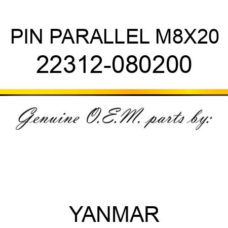 PIN, PARALLEL M8X20 22312-080200