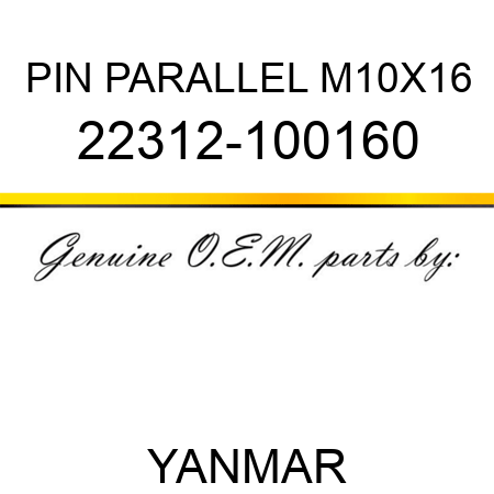 PIN, PARALLEL M10X16 22312-100160
