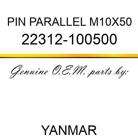 PIN, PARALLEL M10X50 22312-100500