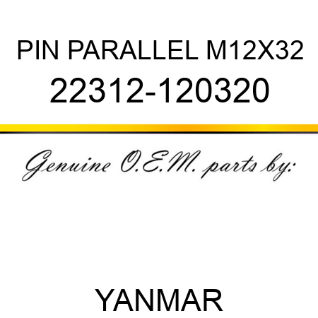 PIN, PARALLEL M12X32 22312-120320