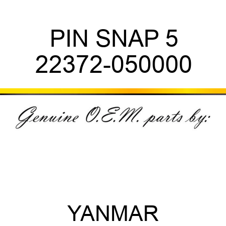 PIN, SNAP 5 22372-050000