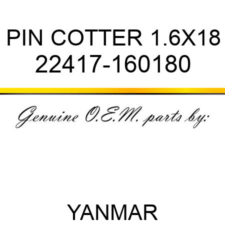 PIN, COTTER 1.6X18 22417-160180