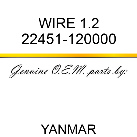 WIRE, 1.2 22451-120000
