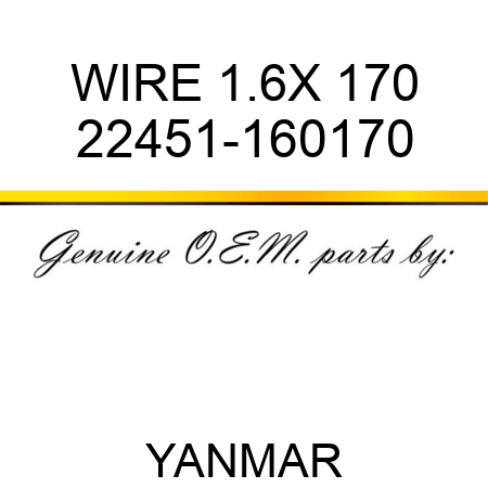 WIRE, 1.6X 170 22451-160170