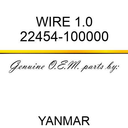WIRE, 1.0 22454-100000