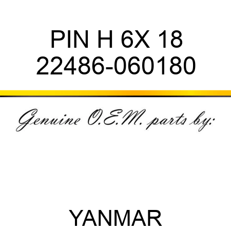 PIN, H 6X 18 22486-060180