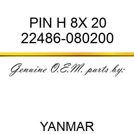 PIN, H 8X 20 22486-080200