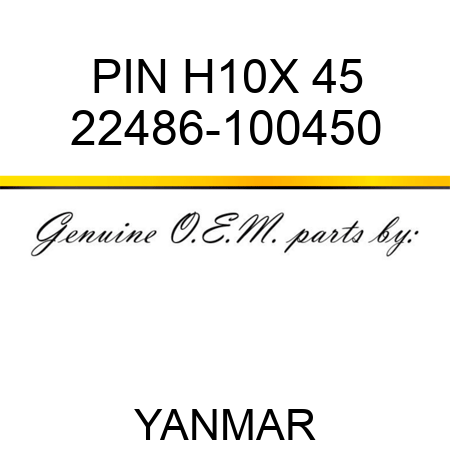 PIN, H10X 45 22486-100450
