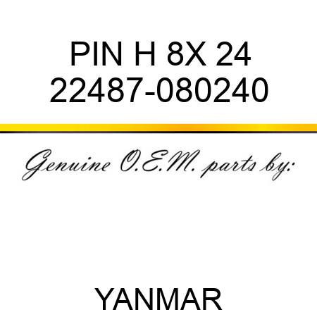PIN, H 8X 24 22487-080240