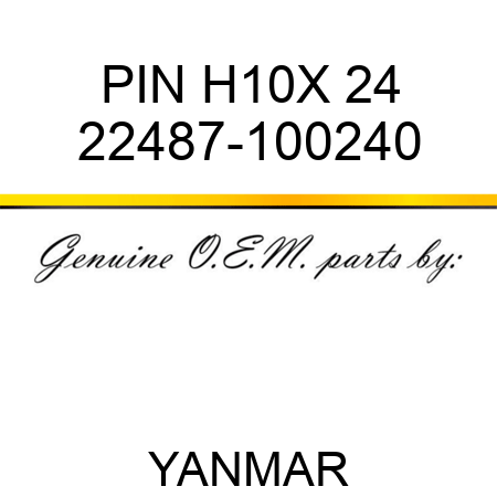 PIN, H10X 24 22487-100240