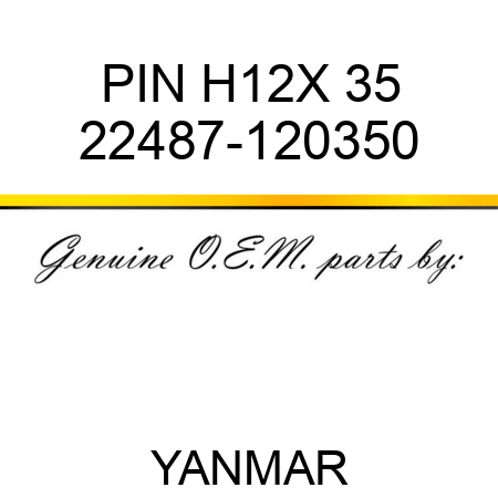 PIN, H12X 35 22487-120350
