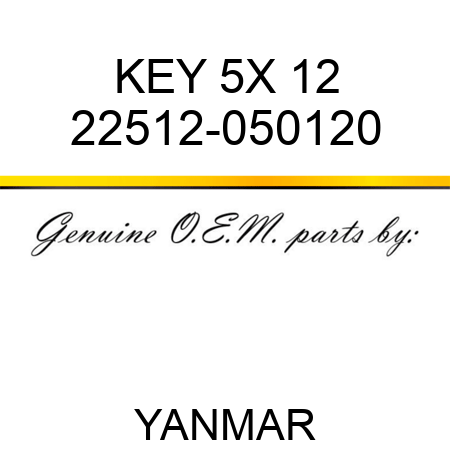 KEY, 5X 12 22512-050120