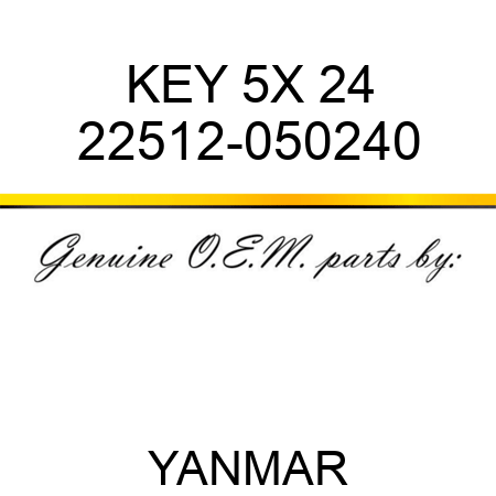 KEY, 5X 24 22512-050240