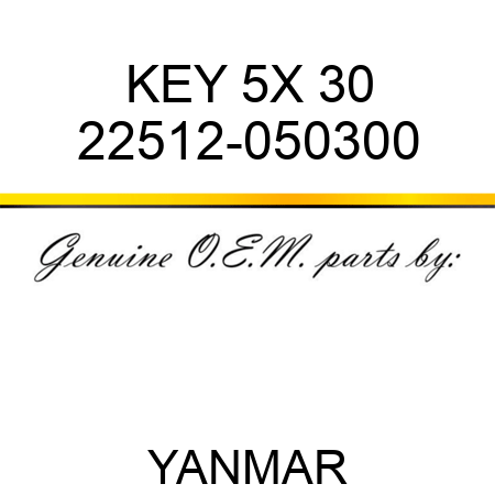 KEY, 5X 30 22512-050300