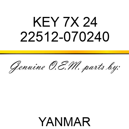 KEY, 7X 24 22512-070240