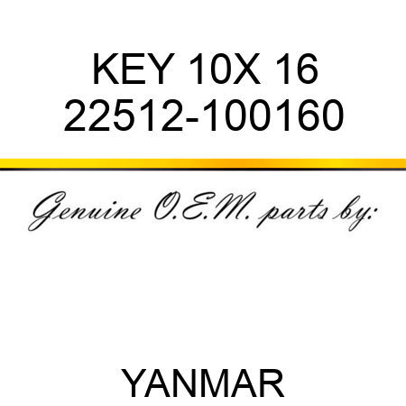 KEY, 10X 16 22512-100160