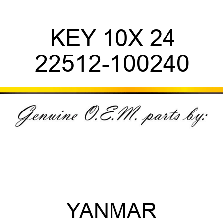 KEY, 10X 24 22512-100240