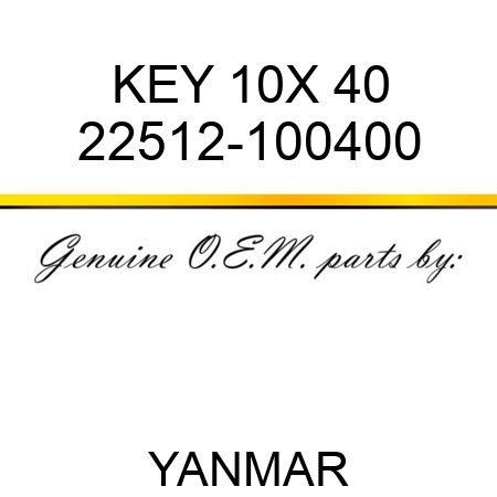 KEY, 10X 40 22512-100400