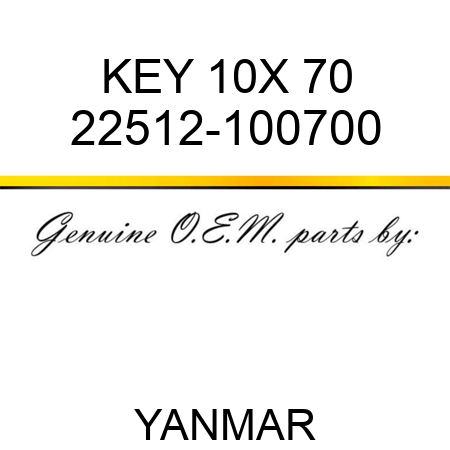 KEY, 10X 70 22512-100700