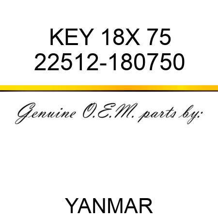 KEY, 18X 75 22512-180750