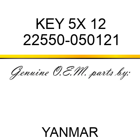 KEY, 5X 12 22550-050121