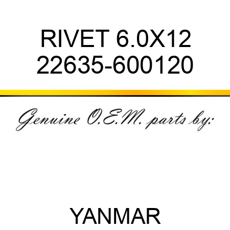 RIVET, 6.0X12 22635-600120