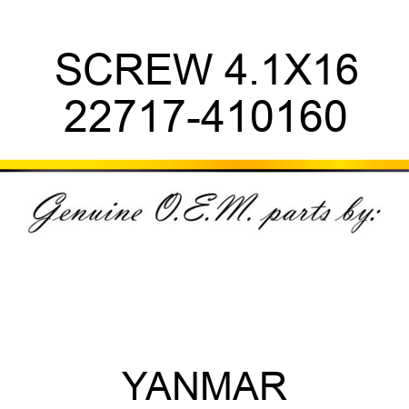 SCREW, 4.1X16 22717-410160