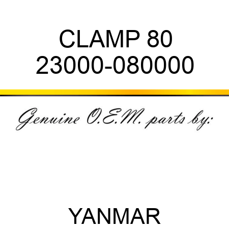 CLAMP, 80 23000-080000