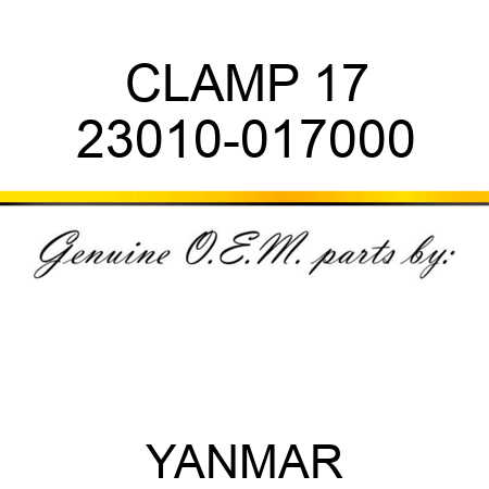 CLAMP, 17 23010-017000