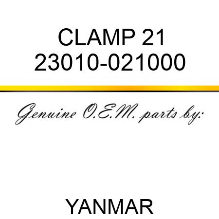 CLAMP, 21 23010-021000