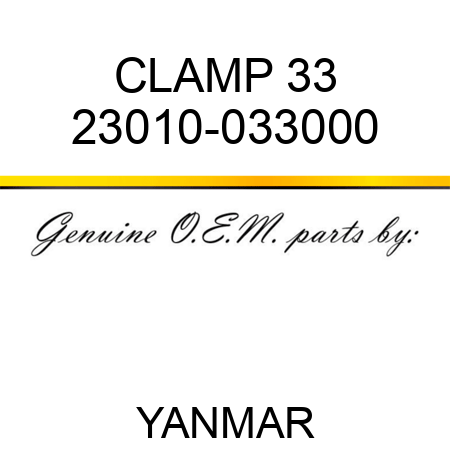 CLAMP, 33 23010-033000