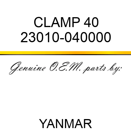 CLAMP, 40 23010-040000