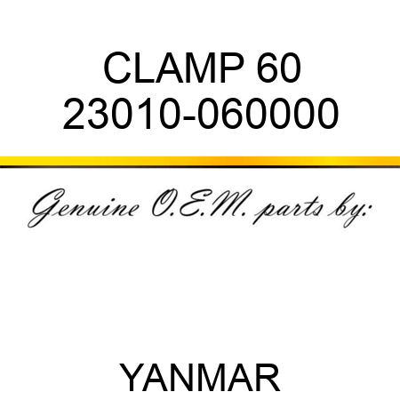 CLAMP, 60 23010-060000