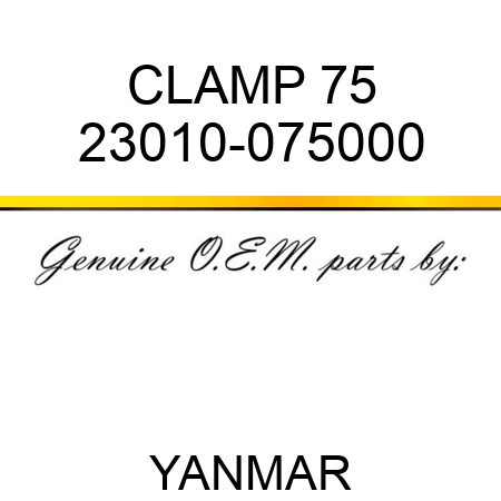CLAMP, 75 23010-075000