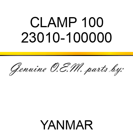 CLAMP, 100 23010-100000