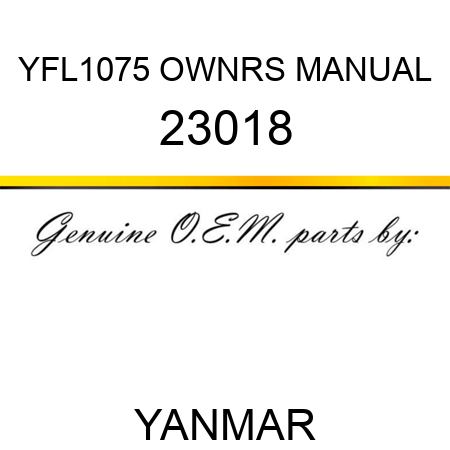 YFL1075 OWNRS MANUAL 23018