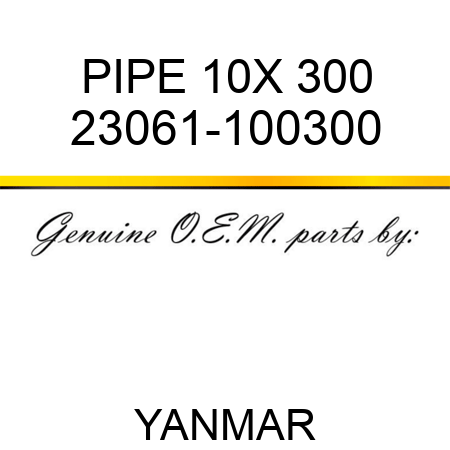 PIPE, 10X 300 23061-100300
