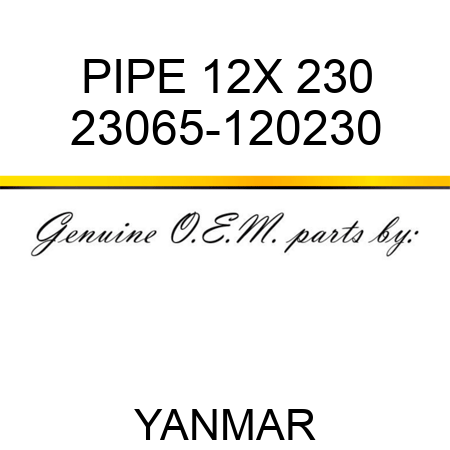 PIPE, 12X 230 23065-120230