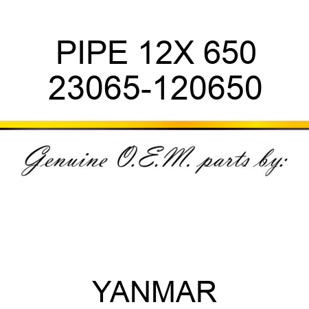 PIPE, 12X 650 23065-120650