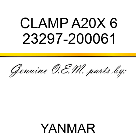 CLAMP, A20X 6 23297-200061
