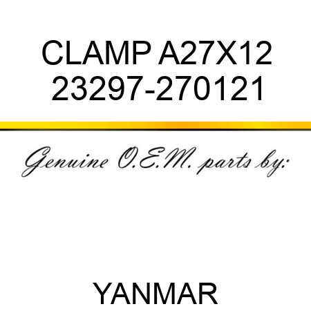 CLAMP, A27X12 23297-270121